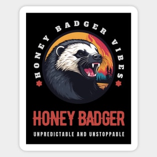 Honey Badger Vibes Sticker